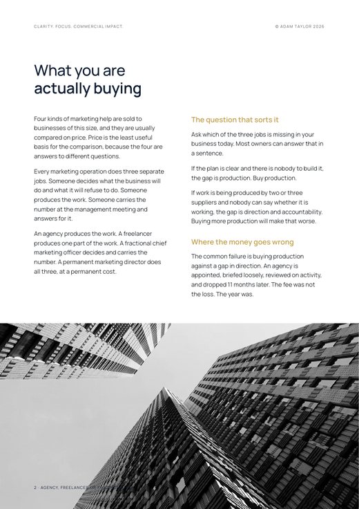 Agency, freelancer or fractional CMO, page 2
