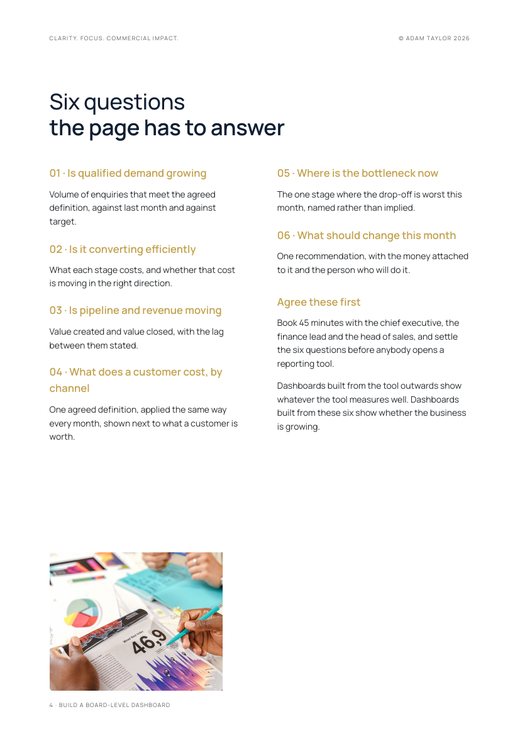 Build a board-level dashboard, page 4
