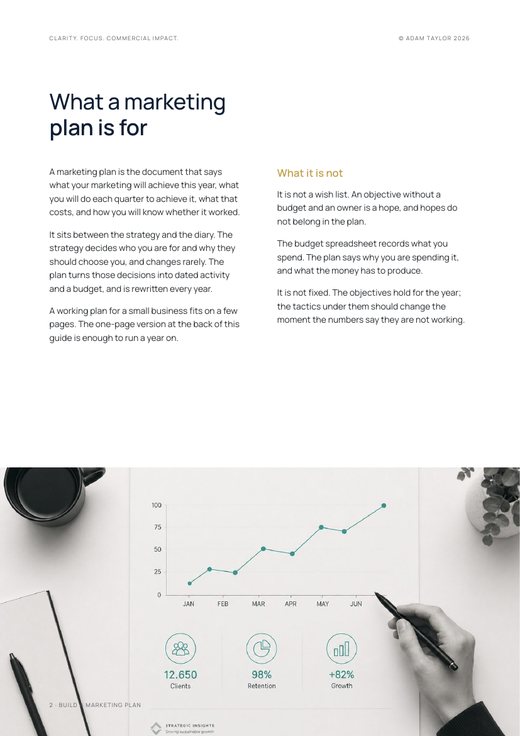 Build a marketing plan, page 2