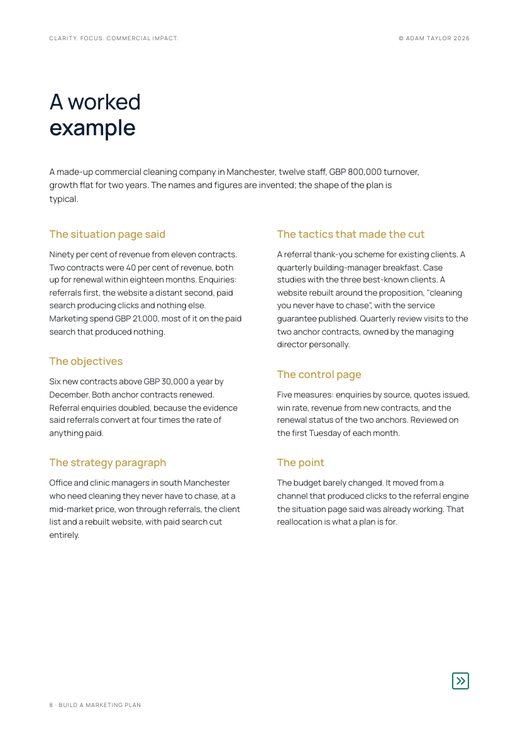 Build a marketing plan, page 8