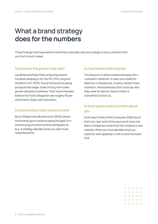 Create a brand strategy, page 3
