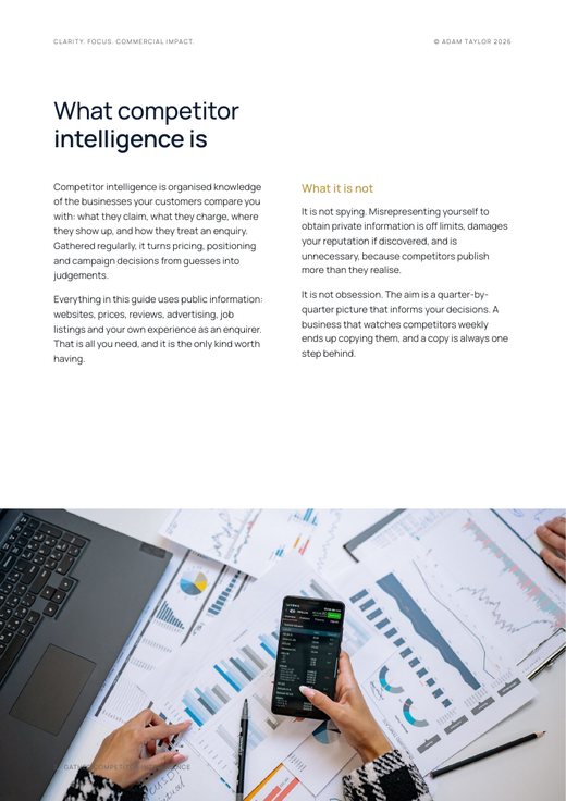 Gather competitor intelligence, page 2
