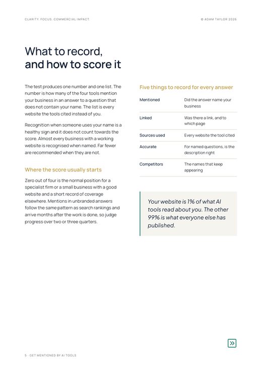 Get your business mentioned by AI tools, page 5
