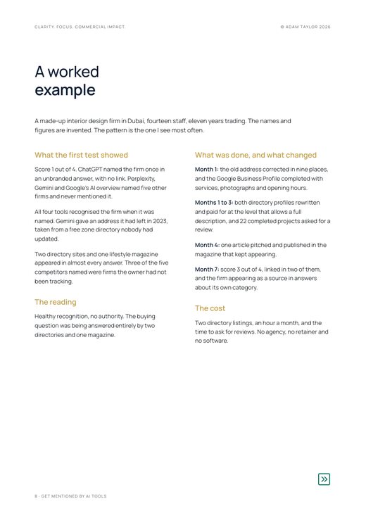 Get your business mentioned by AI tools, page 8
