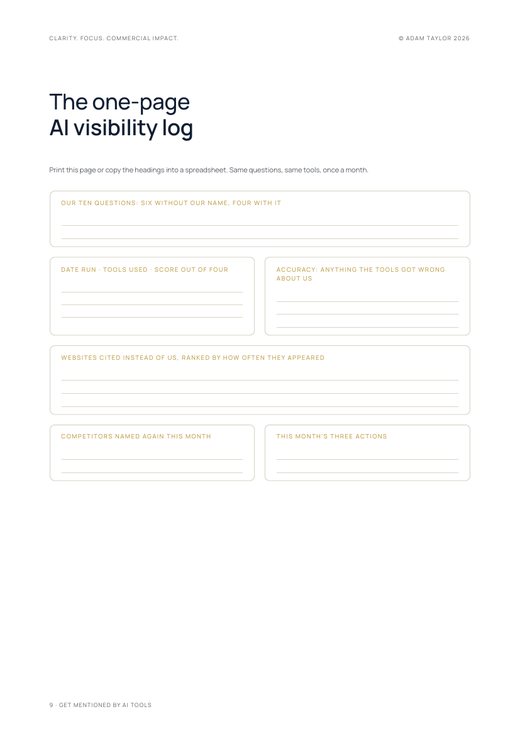 Get your business mentioned by AI tools, page 9