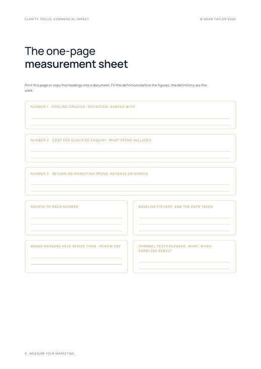 Measure your marketing, page 9
