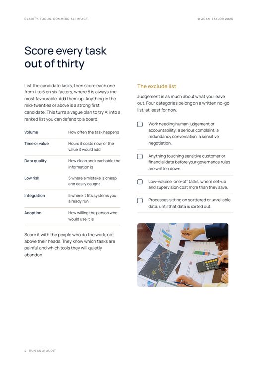 Run an AI audit on your business, page 4