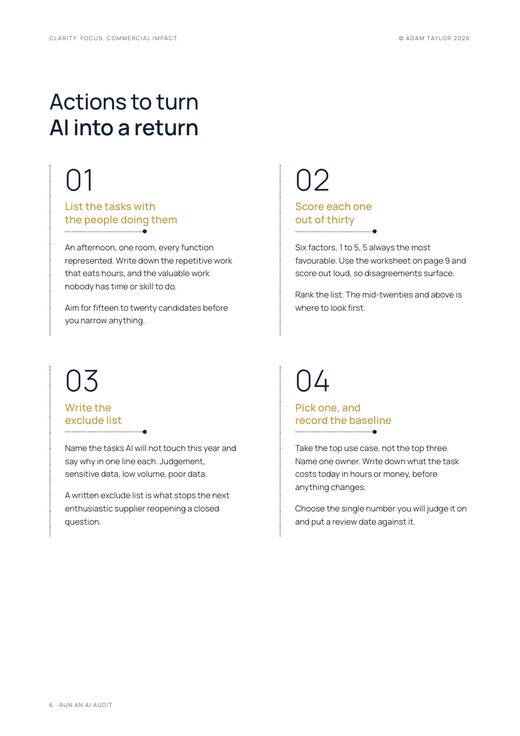 Run an AI audit on your business, page 6