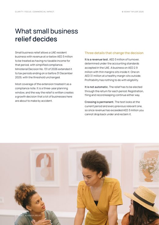 Small business relief and your growth plan, page 2