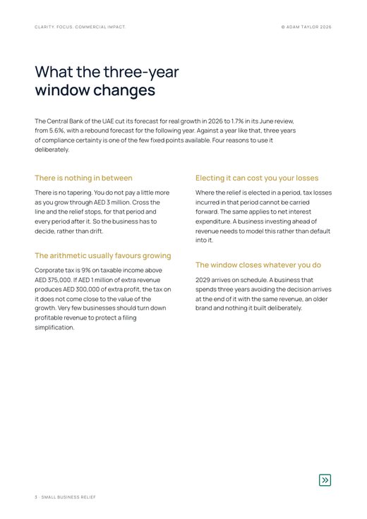 Small business relief and your growth plan, page 3