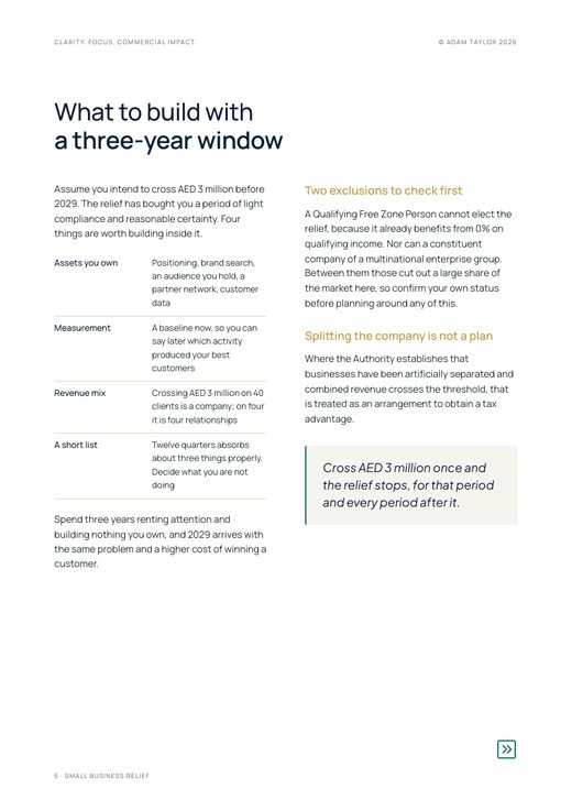 Small business relief and your growth plan, page 5