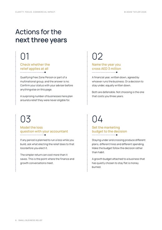 Small business relief and your growth plan, page 6